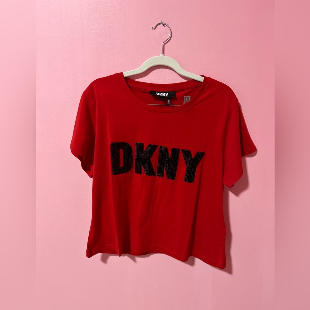 Red dkny crop top